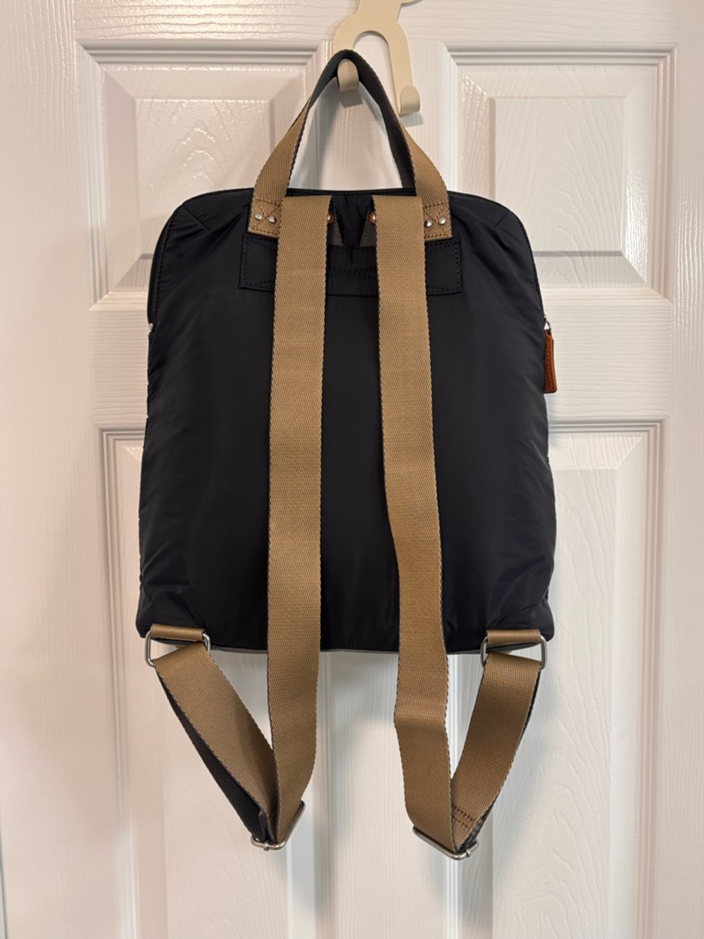 Orla Kiely Quilted Stem Pattern Black Backpack - Picture 3 of 7